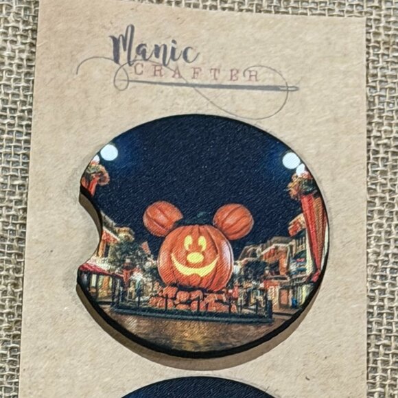 Pumpkin Mouse - Sublimated Car Coasters - Picture 2 of 3